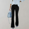 Black flared pants for women