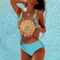 Maillot de bain une pièce femme motif mandala coloré