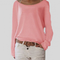 Pull en Tricot Rose pour Femme à Manches Longues