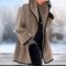 Manteau en laine beige à col large pour homme