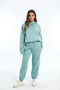 Sweat à Capuche et Pantalon de Jogging Femme Vert