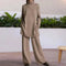 Pull en Cachemire Beige avec Pantalon Assorti pour Femme