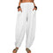 Pantalon Femme Blanc Lin Décontracté avec Poches