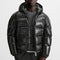 Doudoune noire à capuche pour homme