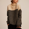 Maglione in lana con motivo a chevron per donna