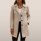 Manteau Trench Femme Beige à Boutons et Ceinture