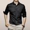 Camicia Uomo Nera a Maniche Lunghe Elegante