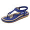 Sandale Femme Bleu avec Bride Élastique et Semelle Confortable