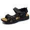 Sandale de randonnée en cuir noir pour homme