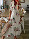 Robe longue fleurie en mousseline de soie pour femme