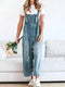 Salopette en Jean Déchiré pour Femme Casual