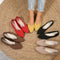 Ballerines en tissu à motif chevron pour femmes, multicolores