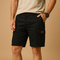 Short en toile noire pour homme avec poches cargo