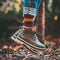 Chaussures de Randonnée Homme Cuir Vert avec Lacets