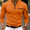 Sweat-shirt orange à fermeture éclair et poche zippée