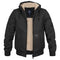Veste à capuche noire doublée en polaire pour homme