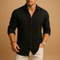 Camicia Uomo Nera Maniche Lunghe Casual