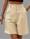 Short ample à taille haute et coupe ajustée pour femme