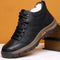 Chaussure de randonnée en cuir noir pour homme